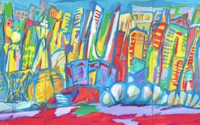 构建城市的感性色彩系统： 论艺术家晨晓的色彩哲学与中国城市地标绘画美学